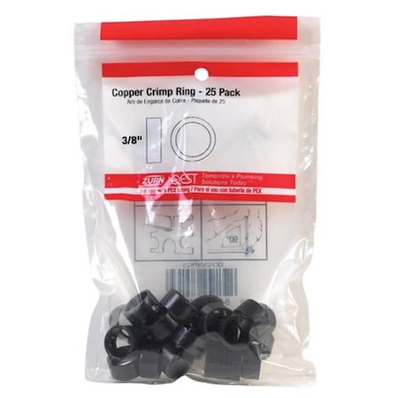 Nibco PX80905 0.37 in. OD Pex Copper Crimp Ring - 4092979